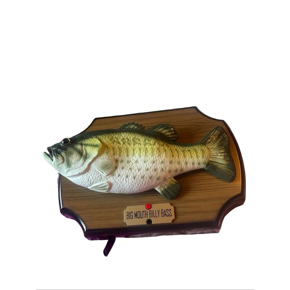 Gemmy Industries Green Brown Big Mouth Billy Bass Singing Fish Toy